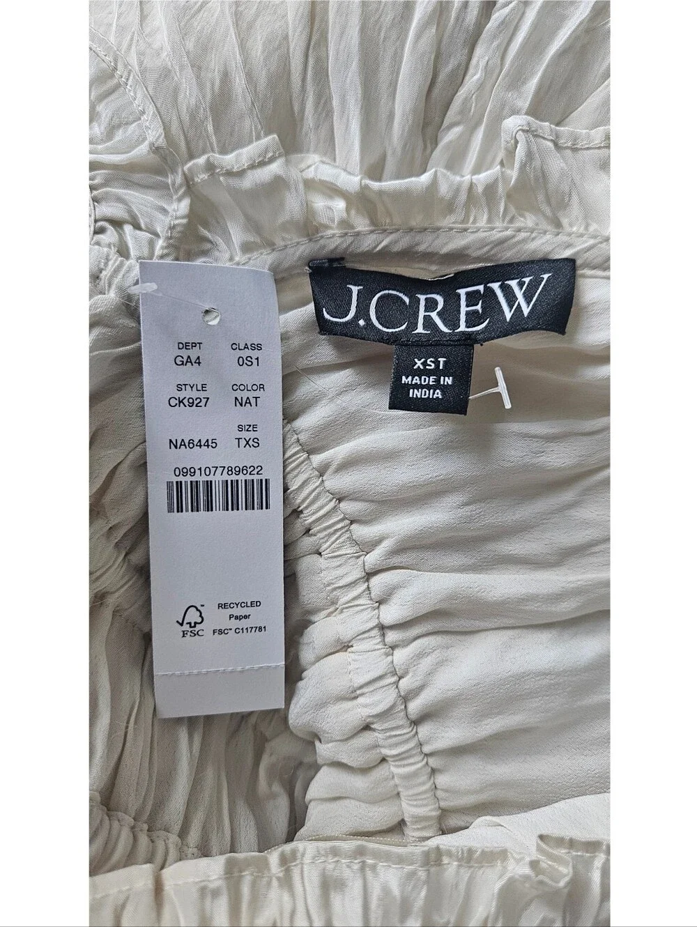 J. Crew Palermo Dress in Viscose-Blend Crinkle